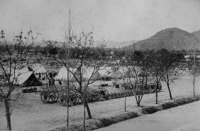 第二次アグロ戦争、1878-80年の軍事キャンプ 作： English Photographer